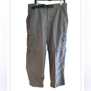 Nordic track Gray Convertible Cargo Pants. / shorts. Size 38 x30 hiking outdoor